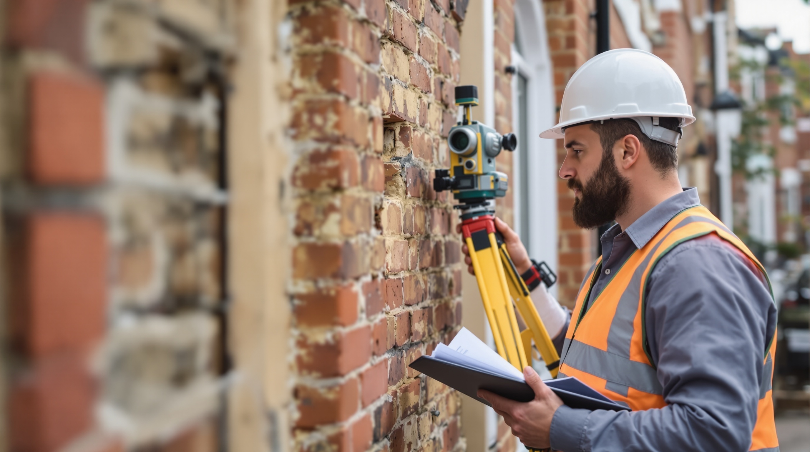 Party wall before and after professional surveying intervention